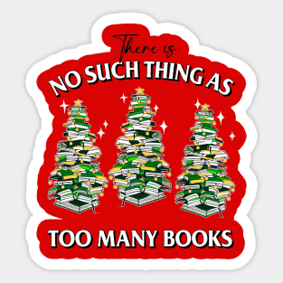 Christmas Book Trees, Librarian, Book Lovers, Reading Literature Sticker